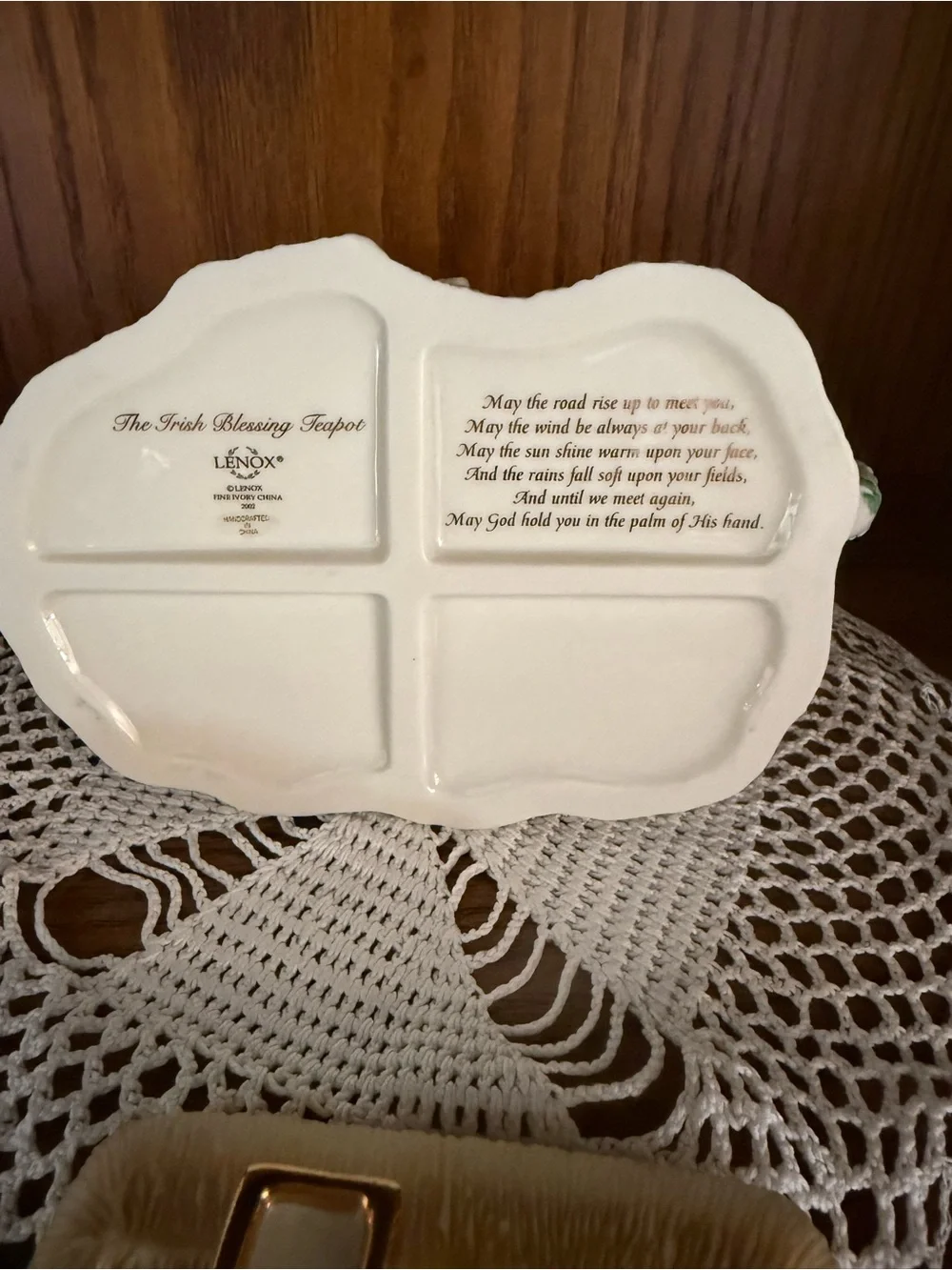 Lenox Irish Blessing Teapot